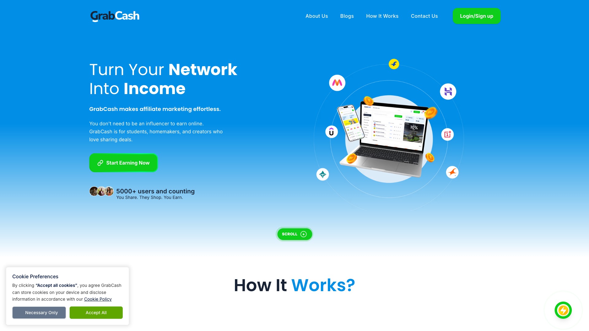 GrabCash platform
